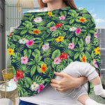 Tropical Hibiscus Flowers Pattern Print Baby Seat Cover