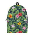 Tropical Hibiscus Flowers Pattern Print School Backpack