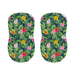 Tropical Hibiscus Flowers Pattern Print Bar Stool Covers