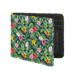Tropical Hibiscus Flowers Pattern Print Bifold Wallet