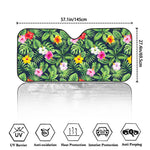 Tropical Hibiscus Flowers Pattern Print Car Windshield Sun Shade