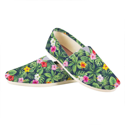 Tropical Hibiscus Flowers Pattern Print Casual Shoes