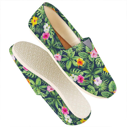 Tropical Hibiscus Flowers Pattern Print Casual Shoes