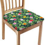 Tropical Hibiscus Flowers Pattern Print Chair Cushion Cover