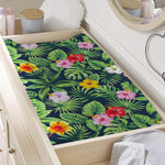Tropical Hibiscus Flowers Pattern Print Changing Pad Cover