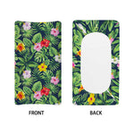 Tropical Hibiscus Flowers Pattern Print Changing Pad Cover