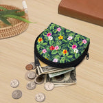 Tropical Hibiscus Flowers Pattern Print Coin Purse