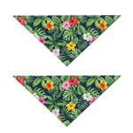 Tropical Hibiscus Flowers Pattern Print Dog Bandana