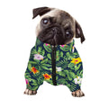 Tropical Hibiscus Flowers Pattern Print Dog Zip Up Jacket