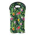 Tropical Hibiscus Flowers Pattern Print Double Neoprene Wine Tote