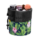 Tropical Hibiscus Flowers Pattern Print Drawstring Makeup Bag