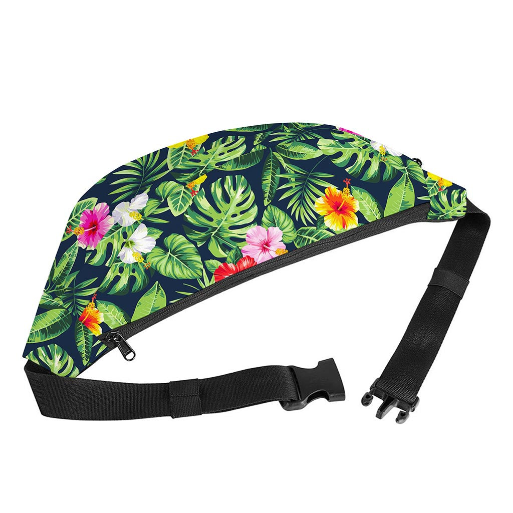 Tropical Hibiscus Flowers Pattern Print Fanny Pack
