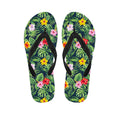 Tropical Hibiscus Flowers Pattern Print Flip Flops
