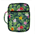 Tropical Hibiscus Flowers Pattern Print Front Pocket Bible Bag