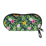 Tropical Hibiscus Flowers Pattern Print Glasses Case
