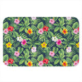 Tropical Hibiscus Flowers Pattern Print Indoor Door Mat