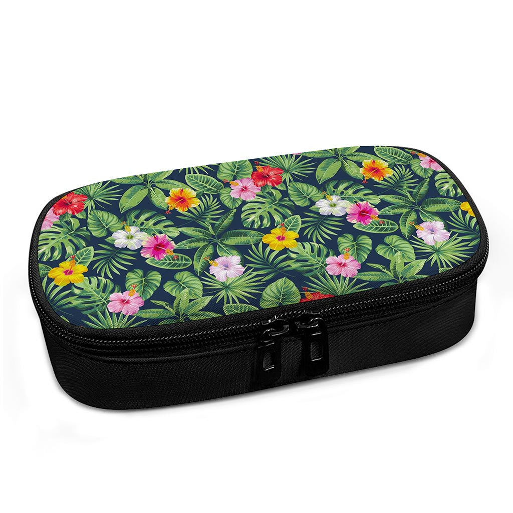 Tropical Hibiscus Flowers Pattern Print Insulin Cooler Travel Case