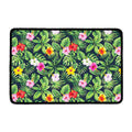 Tropical Hibiscus Flowers Pattern Print Kitchen Mat