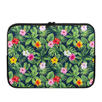Tropical Hibiscus Flowers Pattern Print Laptop Sleeve