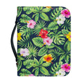 Tropical Hibiscus Flowers Pattern Print Leather Bible Cover