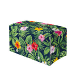 Tropical Hibiscus Flowers Pattern Print Leather Tissue Box Cover