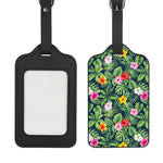 Tropical Hibiscus Flowers Pattern Print Luggage Tag