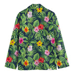 Tropical Hibiscus Flowers Pattern Print Men's Blazer