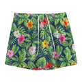 Tropical Hibiscus Flowers Pattern Print Mesh Shorts