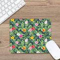 Tropical Hibiscus Flowers Pattern Print Mouse Pad