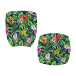 Tropical Hibiscus Flowers Pattern Print Office Chair Cover