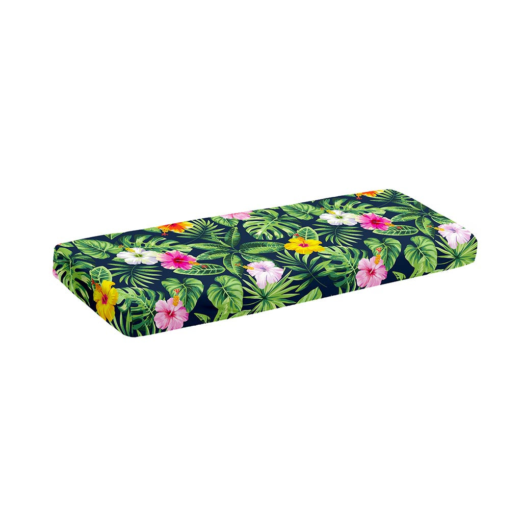 Tropical Hibiscus Flowers Pattern Print Piano Keyboard Cover
