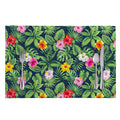 Tropical Hibiscus Flowers Pattern Print Placemat