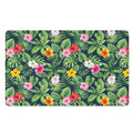 Tropical Hibiscus Flowers Pattern Print Polyester Doormat