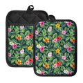 Tropical Hibiscus Flowers Pattern Print Pot Holders With Pocket