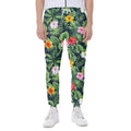 Tropical Hibiscus Flowers Pattern Print Joggers