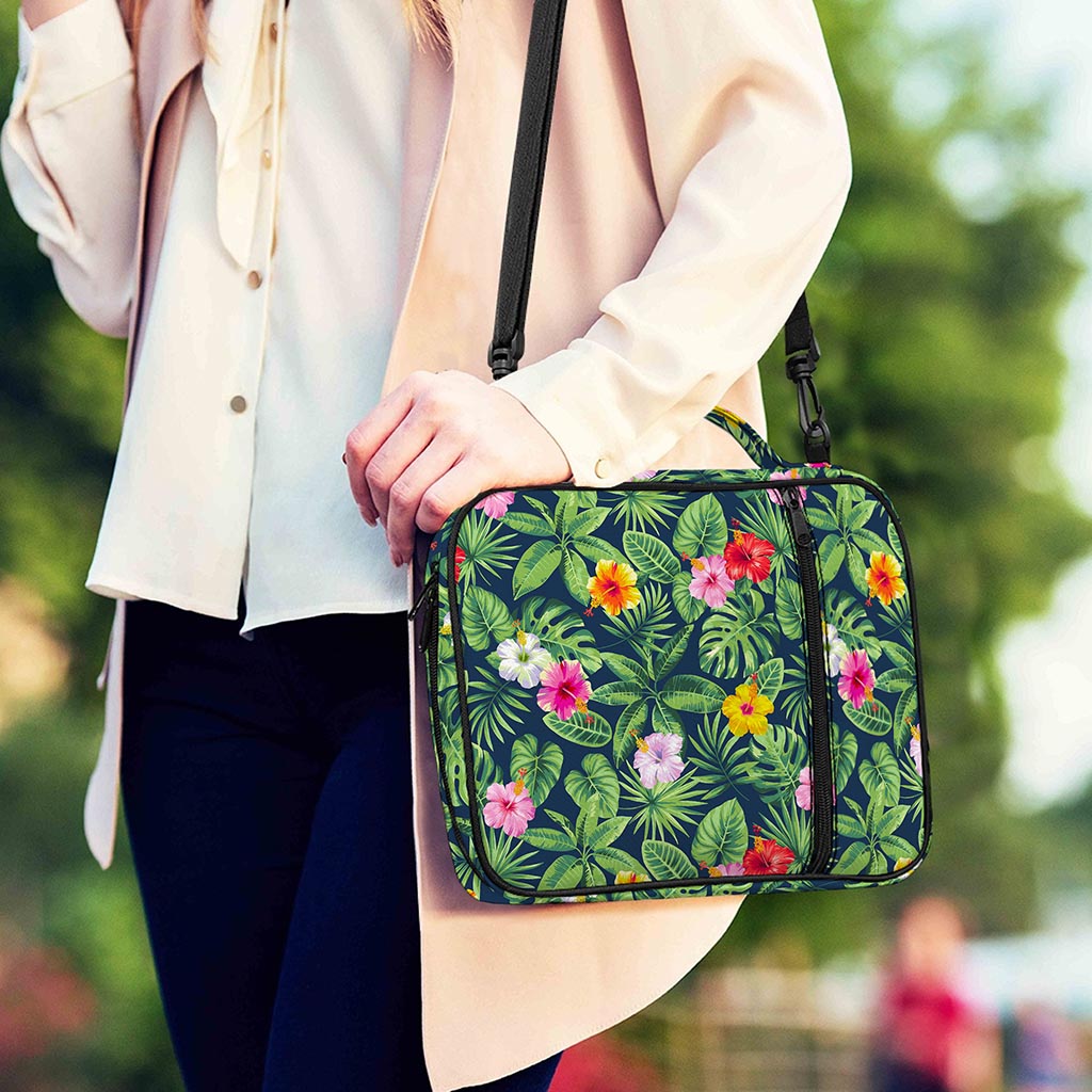 Tropical Hibiscus Flowers Pattern Print Shoulder Strap Bible Bag