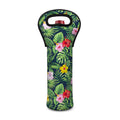 Tropical Hibiscus Flowers Pattern Print Single Neoprene Wine Tote