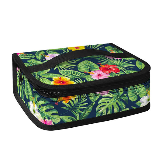 Tropical Hibiscus Flowers Pattern Print Small Lunch Bag
