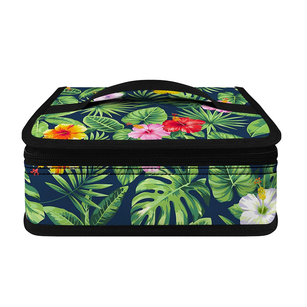 Tropical Hibiscus Flowers Pattern Print Small Lunch Bag