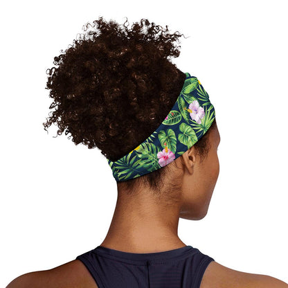 Tropical Hibiscus Flowers Pattern Print Sports Headband