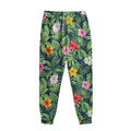 Tropical Hibiscus Flowers Pattern Print Sweatpants
