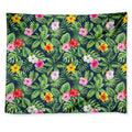 Tropical Hibiscus Flowers Pattern Print Tapestry