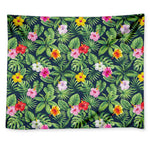 Tropical Hibiscus Flowers Pattern Print Tapestry