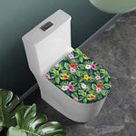 Tropical Hibiscus Flowers Pattern Print Toilet Lid Cover