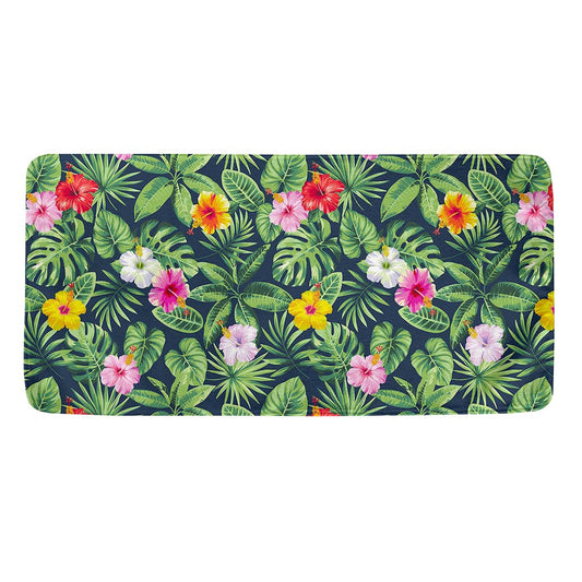 Tropical Hibiscus Flowers Pattern Print Towel