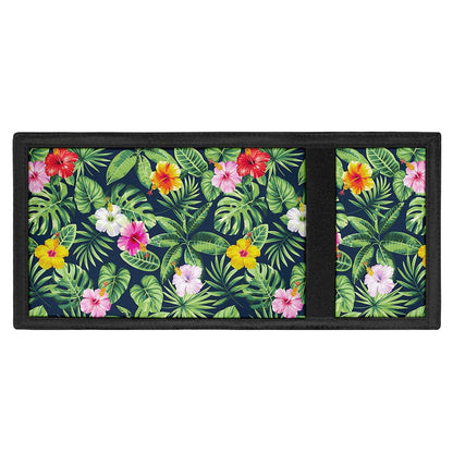 Tropical Hibiscus Flowers Pattern Print Trifold Wallet