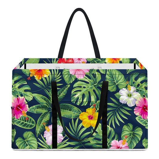 Tropical Hibiscus Flowers Pattern Print Utility Tote Bag