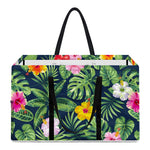 Tropical Hibiscus Flowers Pattern Print Utility Tote Bag