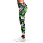 Tropical Hibiscus Flowers Pattern Print Women's Leggings