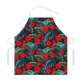 Tropical Hibiscus Leaves Pattern Print Adjustable Apron